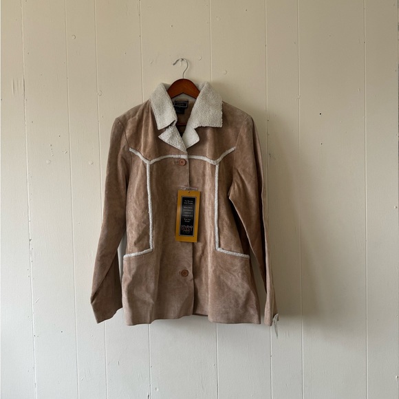 Studio West Suedu Leather Jacket M Medium New - Picture 1 of 5